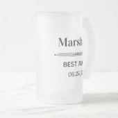 Trauzeuge Personalisiert Mattglas Bierglas (VorderseiteRechts)
