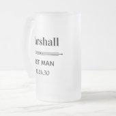 Trauzeuge Personalisiert Mattglas Bierglas (Vorderseite Links)