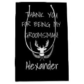 Trauzeuge-personalisierte Hochzeit danken Ihnen Mittlere Geschenktüte (Vorderseite)