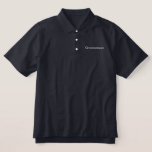 Trauzeuge Polo Shirt<br><div class="desc">Trauzeuge Polo Shirt wird in Navy mit White bestickten Text gezeigt. Passen Sie dieses Objekt an oder kaufen Sie es wie gezeigt.</div>