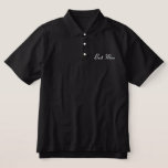 Trauzeuge Polo Shirt<br><div class="desc">Trauzeuge Polo Shirt in Schwarz mit Weiß bestickter Text.</div>