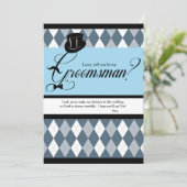Trauzeuge-Raute-Anforderungskarte Einladung (Stehend Vorderseite)