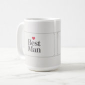 Trauzeuge Red Heart Classic Tasse (Vorderseite Links)