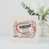 Trauzeuge Request Newspaper Ad Card Karte (Stehend Vorderseite)