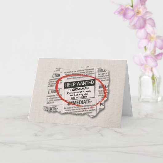 Trauzeuge Request Woll Ad Karte (Orchidee)