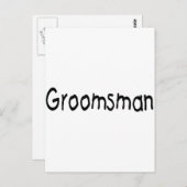 Trauzeuge (schwarz) postkarte (Vorne/Hinten)