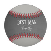 Trauzeuge Schwarz und Grau Baseball (Vorderseite)