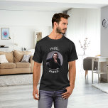 Trauzeuge Schwarz-weiß Foto Bachelor Party T-Shirt<br><div class="desc">Personalisieren und fügen Sie ein Foto in den runden Rahmen ein. Einen Namen hinzufügen</div>