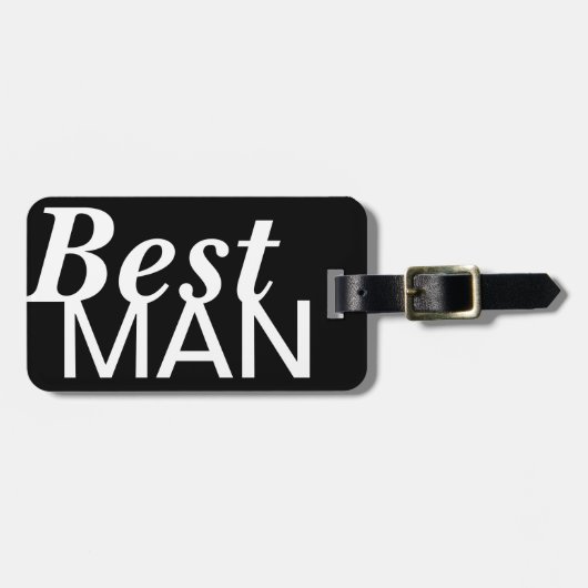 Trauzeuge Schwarz/Weiß Gepäckanhänger (Vorderseite horizontal)