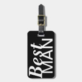 Trauzeuge Schwarz/Weiß Gepäckanhänger (Vorderseite vertikal)