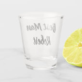 Trauzeuge Schwarz-Weiß-Individuelle Name-Geschenke Schnapsglas (Rückseite)