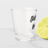 Trauzeuge Schwarz-Weiß-Individuelle Name-Geschenke Schnapsglas (Links)