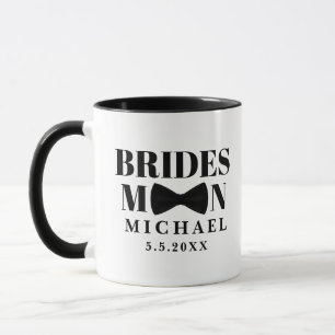 Trauzeuge schwarze Fliege Bow Hochzeit personalisi Tasse
