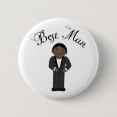 Trauzeuge-(schwarze) Hochzeit Button (Vorderseite)