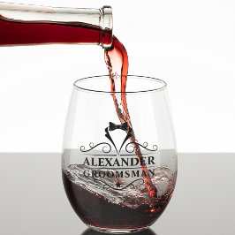 Trauzeuge Schwarze Krawatte Shot Weinglas Ohne Stiel