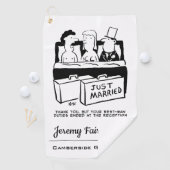 Trauzeuge Shares a Bed with Bride & Groom Funny Golfhandtuch (Insitu)