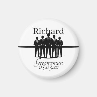 Trauzeuge Silhouette Hochzeitsgesellschaft Name Da Magnet