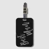 Trauzeuge Silver Foil Gepäcktasche Gepäckanhänger (Vorderseite Vertikal)