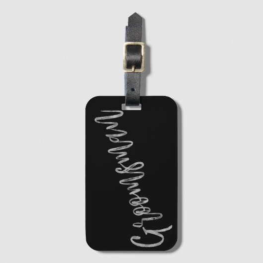 Trauzeuge Silver Foil Gepäcktasche Gepäckanhänger (Vorderseite Vertikal)