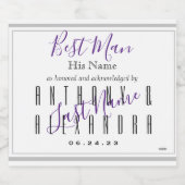 Trauzeuge Sparkling Weinetikett HAMbyWG Schaumweinetikett (Einzelnes Label)