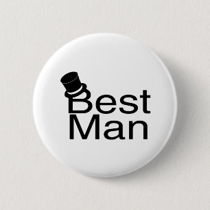 Trauzeuge-Spitzenhut Button