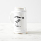 Trauzeuge Stein Vintag Moose Bierglas (Vorderseite Links)