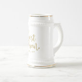 Trauzeuge Stilvolle Goldskriptaufschrift Hochzeit Bierglas (VorderseiteRechts)