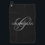 Trauzeuge Swagbag Golfhandtuch<br><div class="desc">Machen Sie Ihr eigenes mit Monogramm Golfhandtuch. Personalisieren Sie dieses Design mit Ihrem eigenen Text. Sie können dieses Design weiter anpassen,  indem Sie den Link "Weitere Anpassung" auswählen,  falls gewünscht.</div>