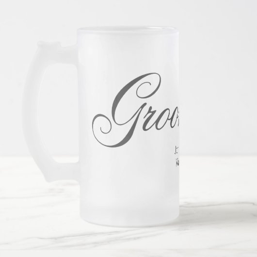 Trauzeuge-Tasse Mattglas Bierglas (Links)