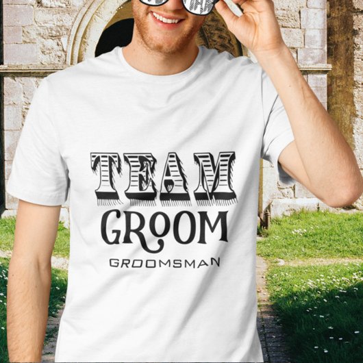Trauzeuge Team Groom Hand Letted Black Ink T-Shirt