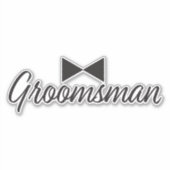 Trauzeuge-Text und Bow-Krawatte Aufkleber (Vorderseite)