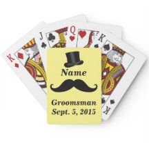 Trauzeuge Top Hat Mustache Individuelle Name & Dat