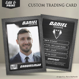 Trauzeuge Trading Card, MVP Trauzeuge Gift, Hochze Telefonnummerkarte