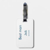 Trauzeuge Trauzeuge hinzufügen Name Text bachelore Gepäckanhänger (Rückseite vertikal)