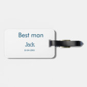 Trauzeuge Trauzeuge hinzufügen Name Text bachelore Gepäckanhänger (Rückseite horizontal)