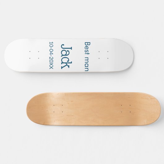 Trauzeuge Trauzeuge hinzufügen Name Text bachelore Skateboard (Horizontal)