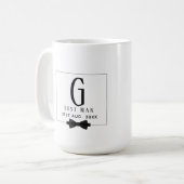Trauzeuge Trauzeuge Mit Monogramm Bow Krawatte Vie Kaffeetasse (Vorderseite Links)