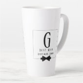 Trauzeuge Trauzeuge Mit Monogramm Bow Krawatte Vie Milchtasse (Rechte Ecke)