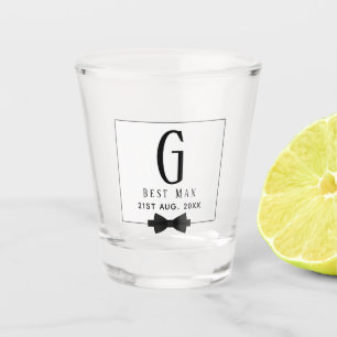 Trauzeuge Trauzeuge Mit Monogramm Bow Krawatte Vie Schnapsglas