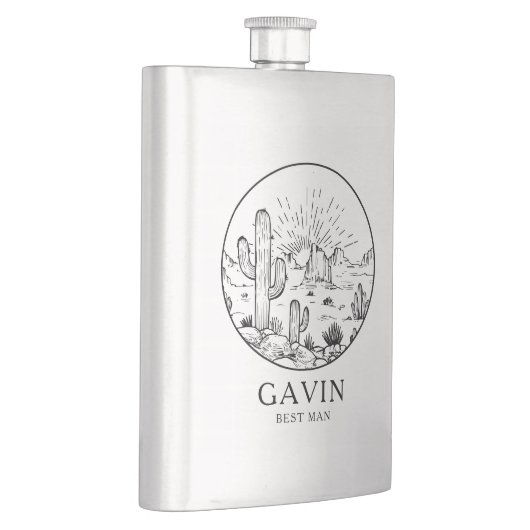 Trauzeuge Trauzeuge Personalisiertes Geschenk mit Flachmann (Rechts)