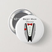 Trauzeuge - Tuxedo-Abendanzug-Hochzeits-Button Button (Vorne & Hinten)