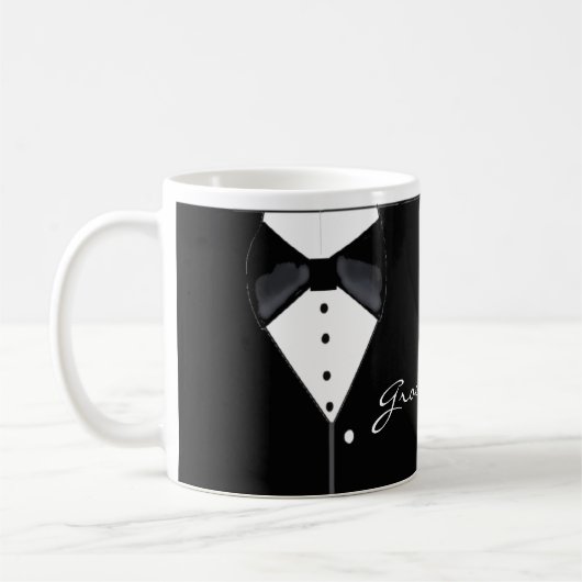 Trauzeuge Tuxedo Design Kaffeetasse (Links)