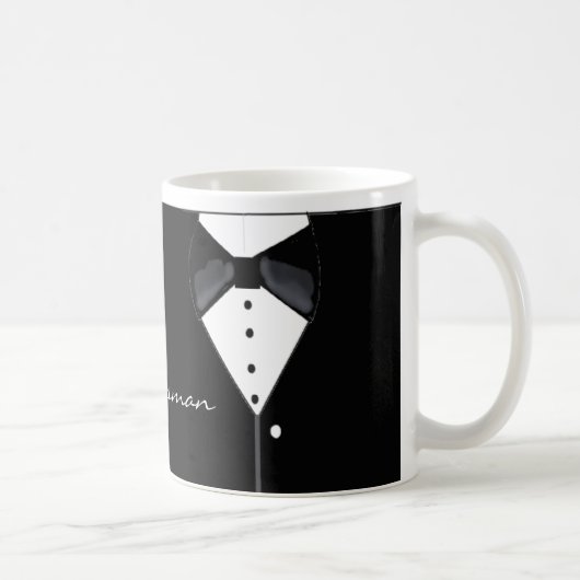 Trauzeuge Tuxedo Design Kaffeetasse (Rechts)