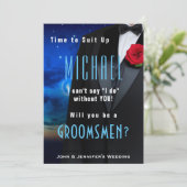 Trauzeuge Tuxedo Einladung Anzug hoch (Stehend Vorderseite)