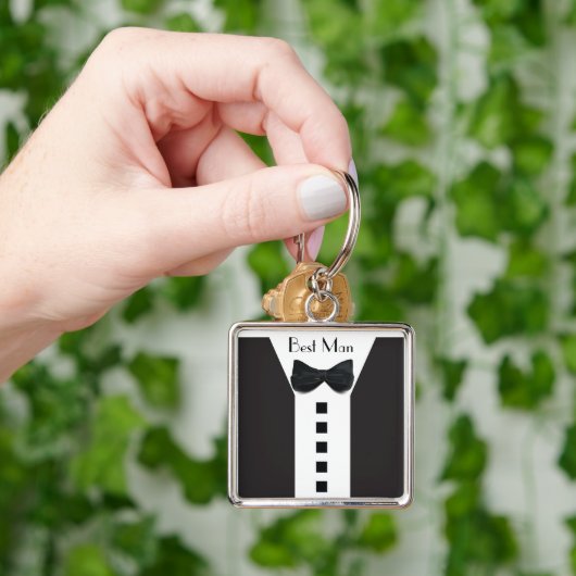 Trauzeuge Tuxedo 🎩 Elegant Bling Schlüsselanhänger (Hand)