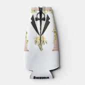 Trauzeuge Tuxedo flora Hochzeitliches Brautparty Flaschenkühler (Rückseite)