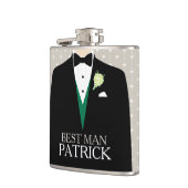 Trauzeuge Tuxedo-grüne Rose Taste benannt angesagt Flachmann (Links)