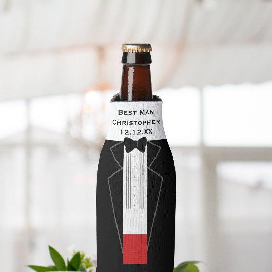 Trauzeuge Tuxedo Hochzeitsflasche Brautparty Coole Flaschenkühler