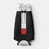 Trauzeuge Tuxedo Hochzeitsflasche Brautparty Coole Flaschenkühler (Vorderseite)