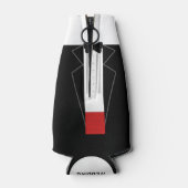 Trauzeuge Tuxedo Hochzeitsflasche Brautparty Coole Flaschenkühler (Rückseite)
